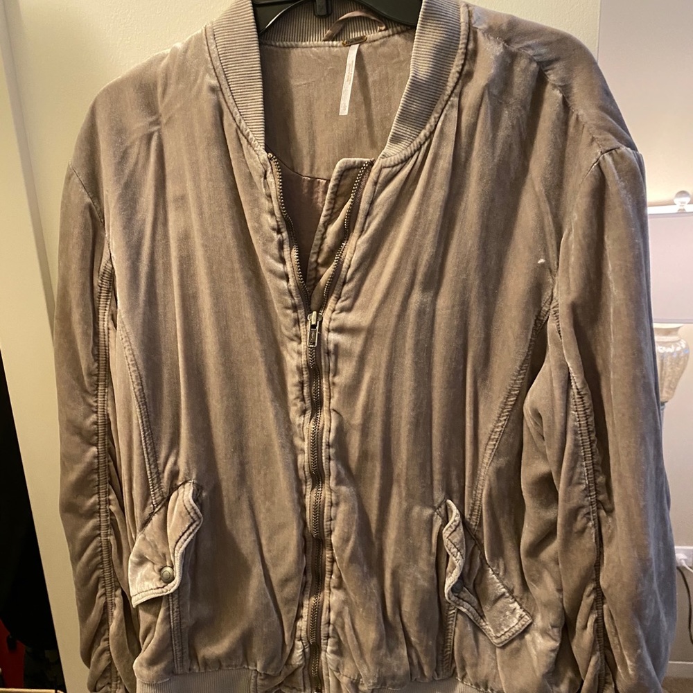 Free People Velvet Bomber